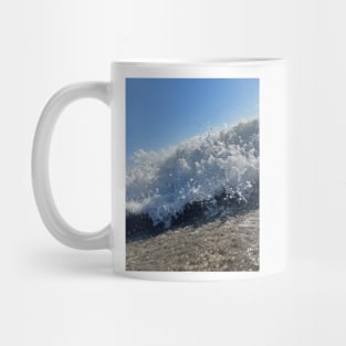 seaside home decor wave and beach lover wall art Photo of a wave for beach home on the beach on a sunny day Mug